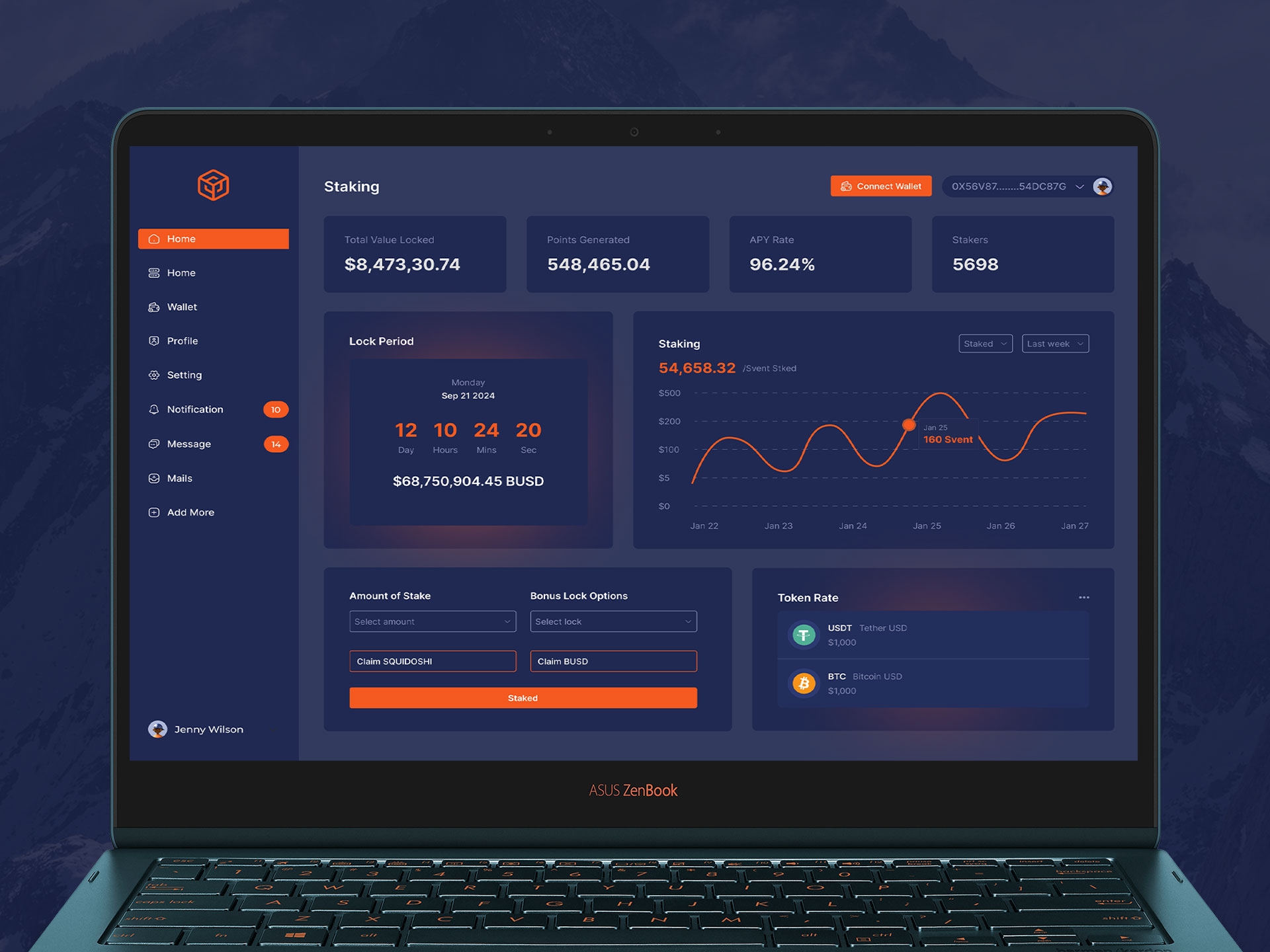 Crypto Staking Dashboard Design | UI/UX Design