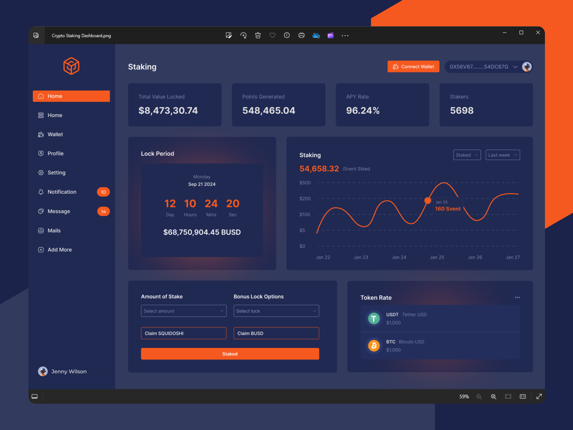 Crypto Staking Dashboard Design | UI/UX Design
