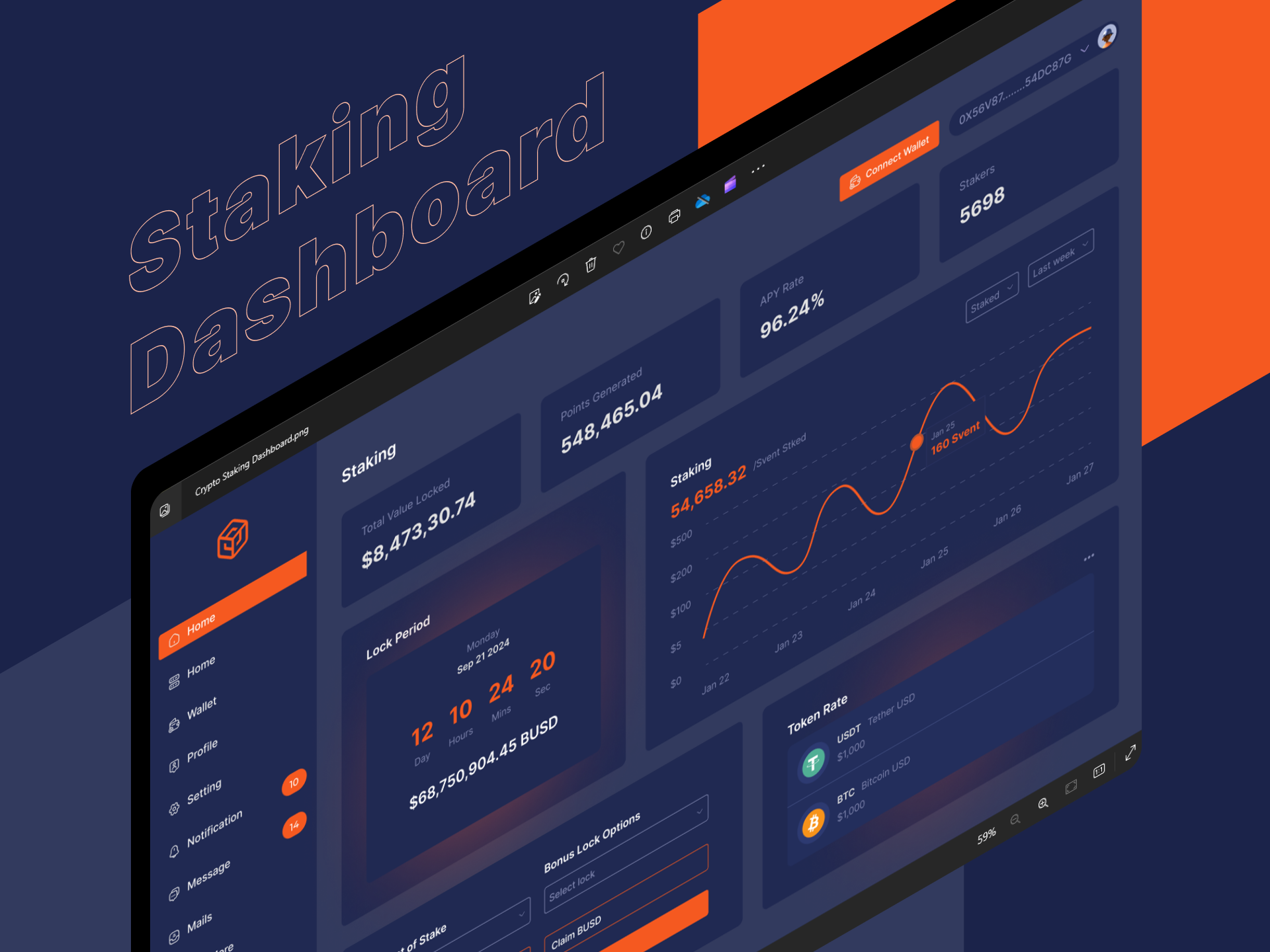 Crypto Staking Dashboard Design | UI/UX Design