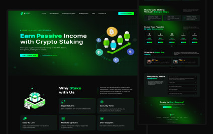 Crypto Staking Landing Page Design | UI UX