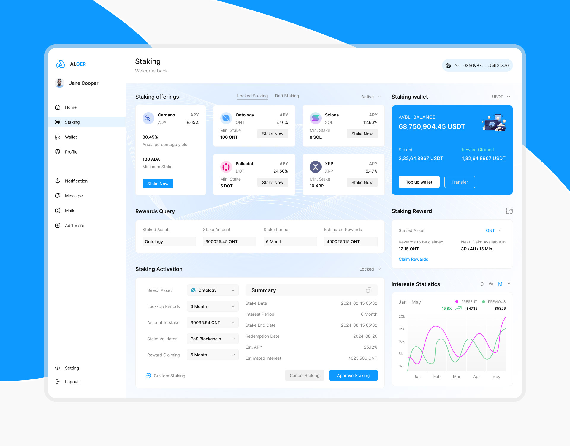 Crypto Staking Web Application (Dashboard) Design