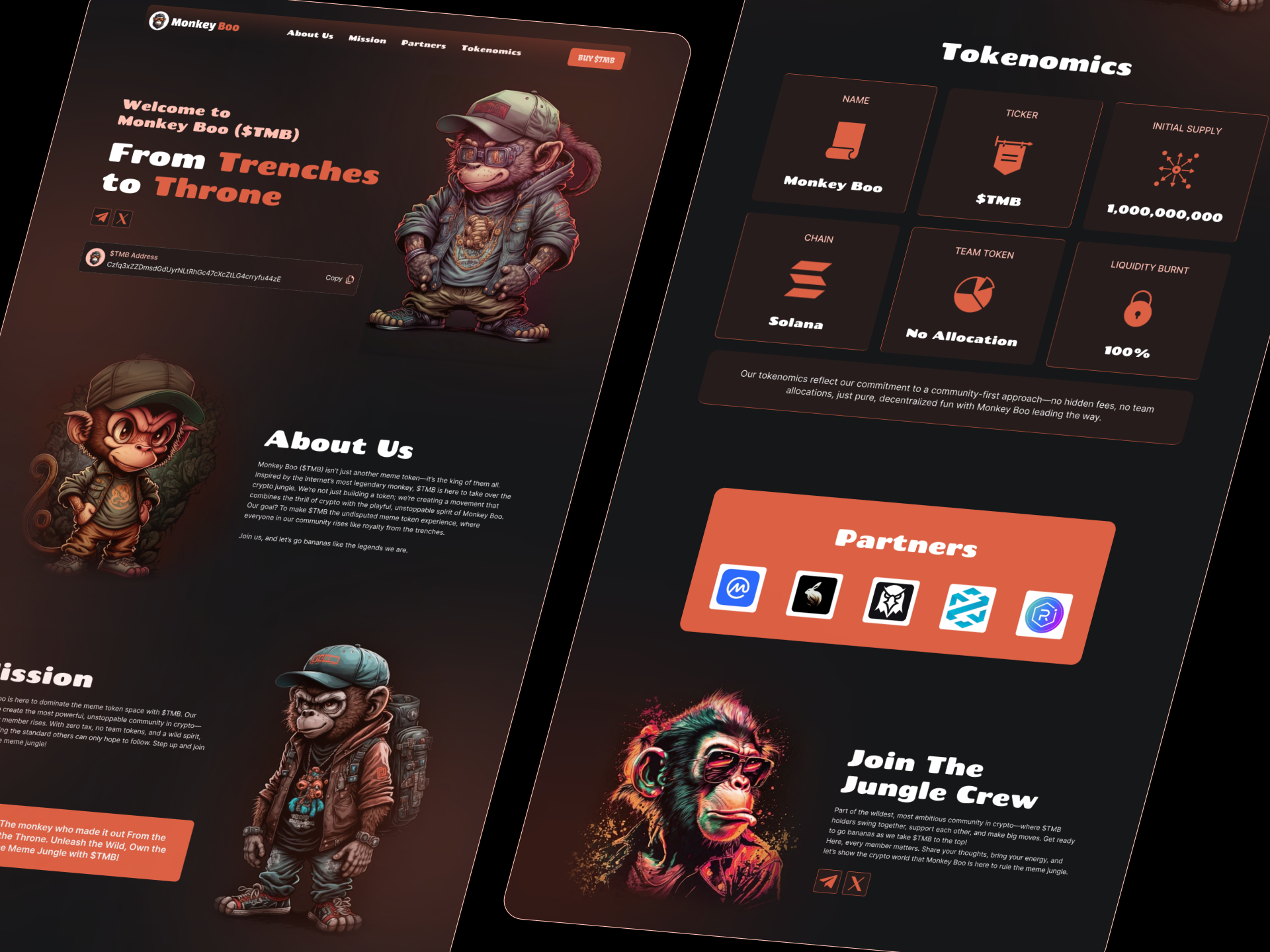 Meme Coins Landing Page Design