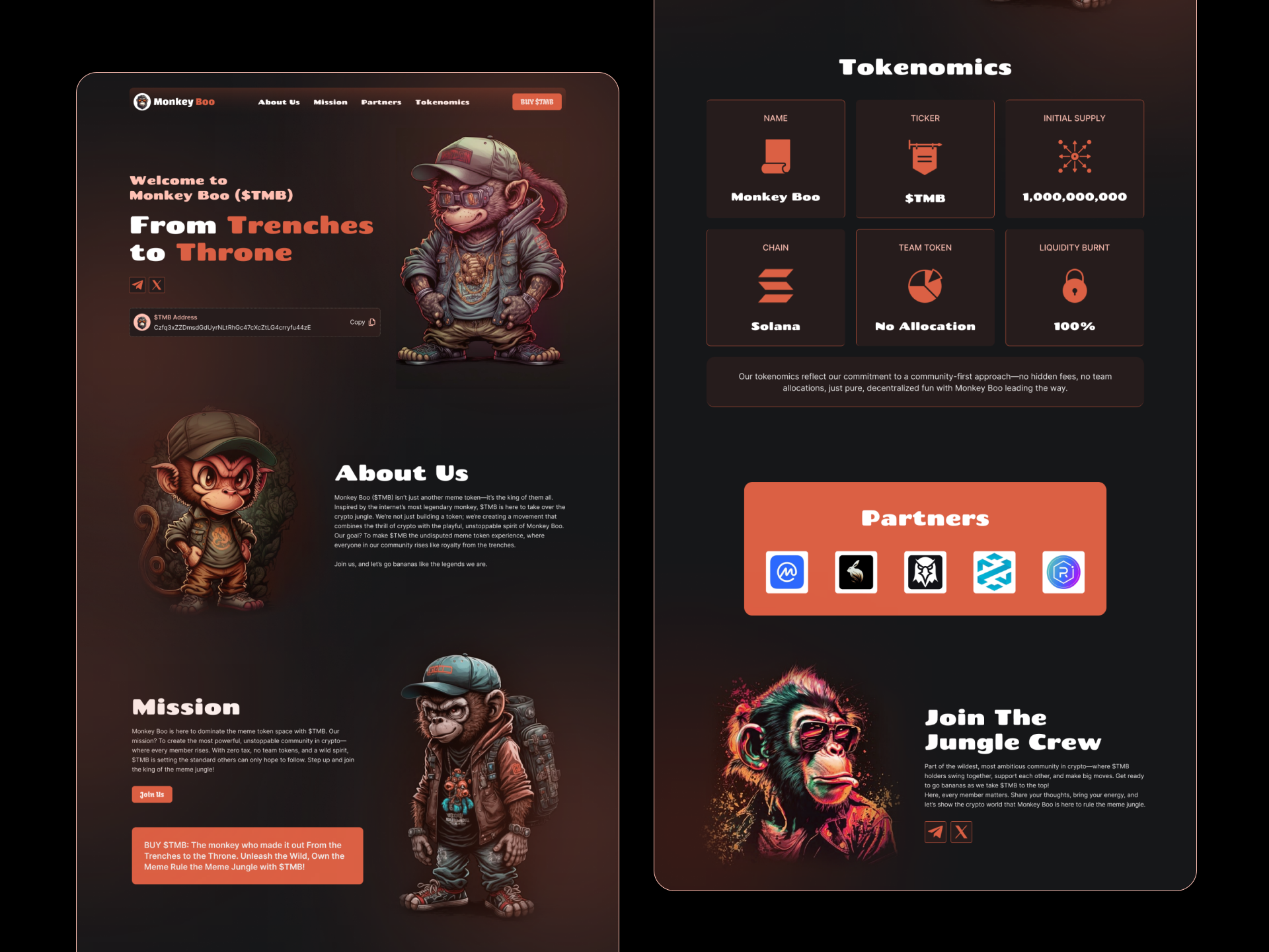 Meme Coins Landing Page Design